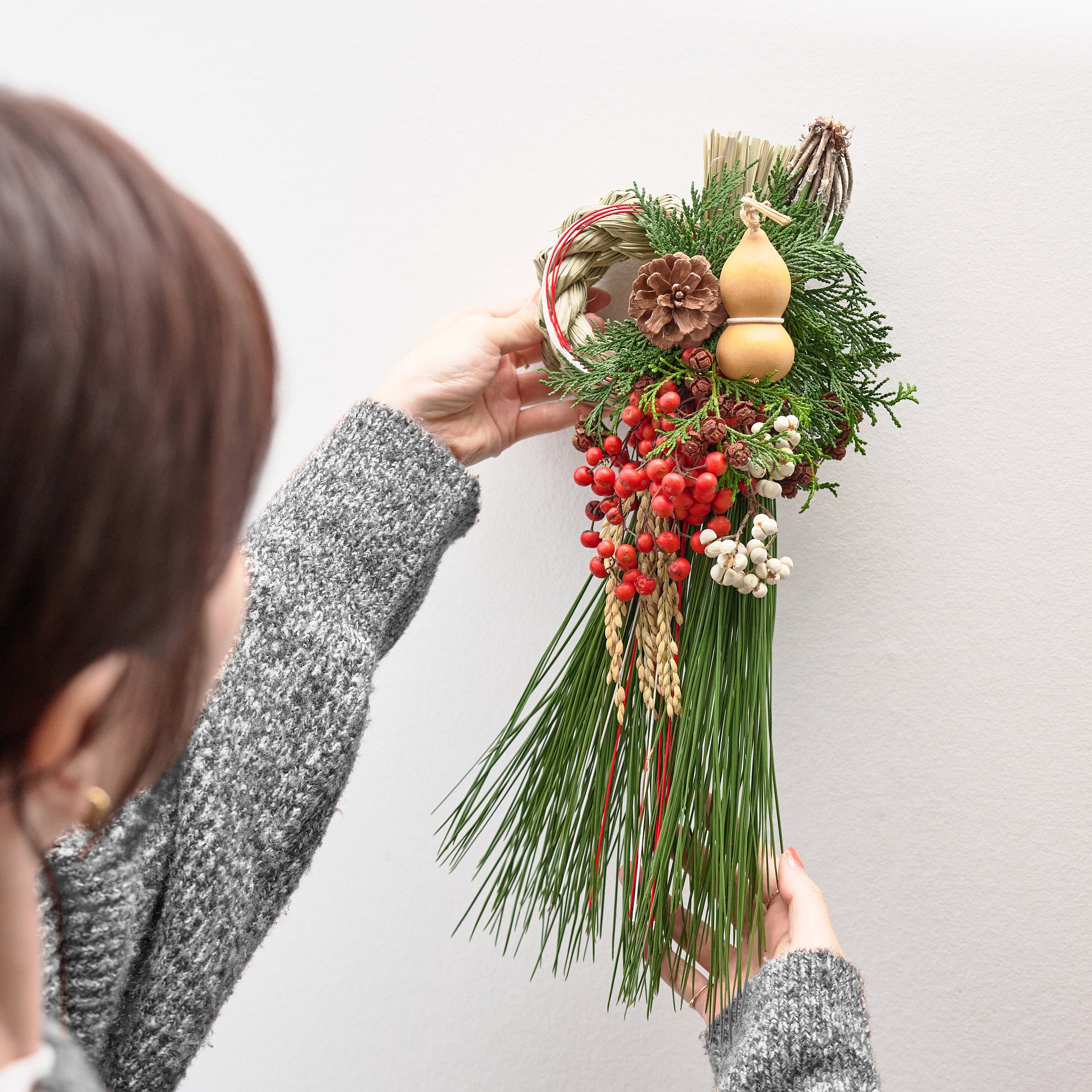 【数量限定】冬の枝ものでつくったお正月飾り(生花)