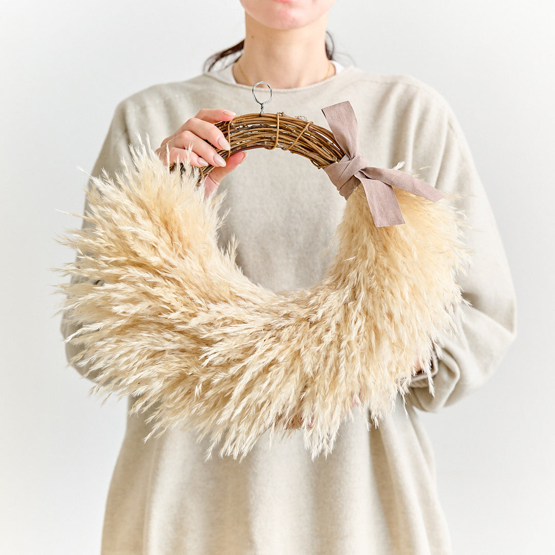 SiKiTO【受注販売】ふわふわパンパスでつくったリース 