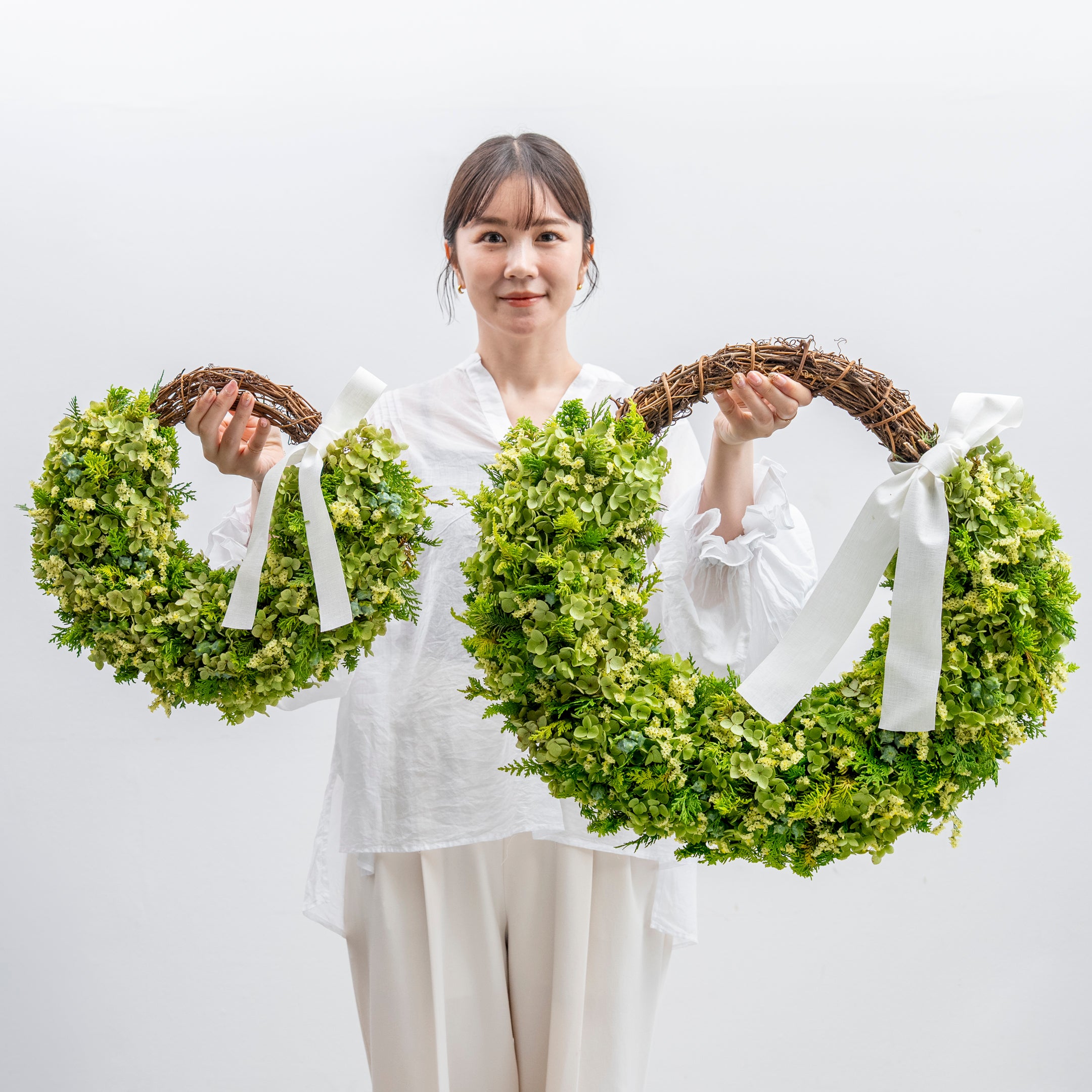 【受注販売】夏の枝ものでつくったグリーンサマーリース(生花)