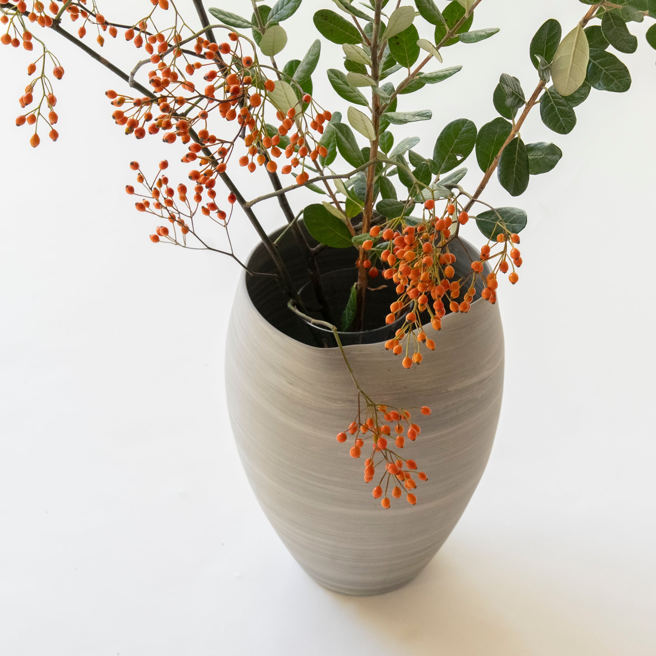 【先行販売】EDA POD ながれ | 水替えしやすい壺型の枝もの花器