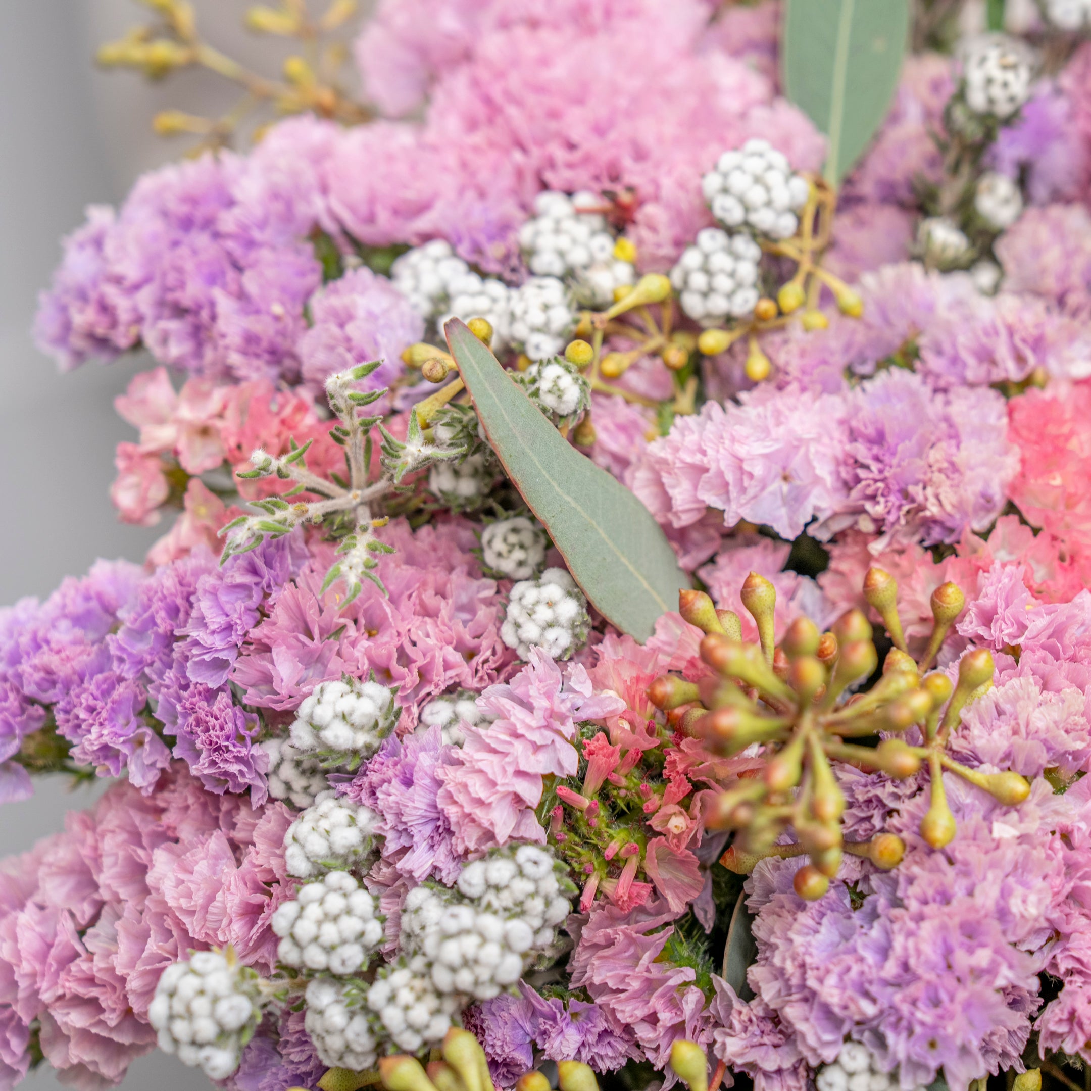 【受注販売】たっぷりのスターチスでつくった母の日リース(生花)