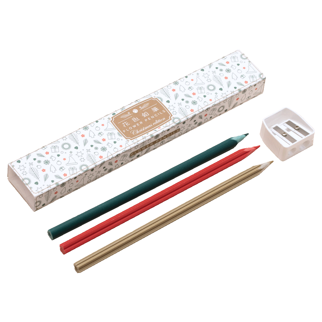 花色鉛筆 Christmas edition | クリスマスカラーの花びらが生まれる色鉛筆