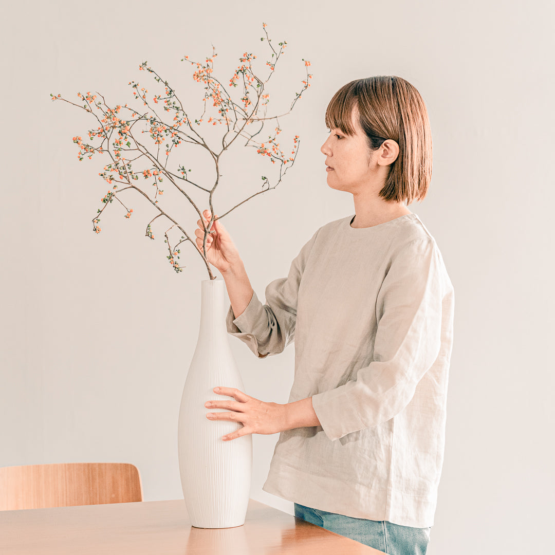 TSURU | 優美で上品、純白の枝もの花器