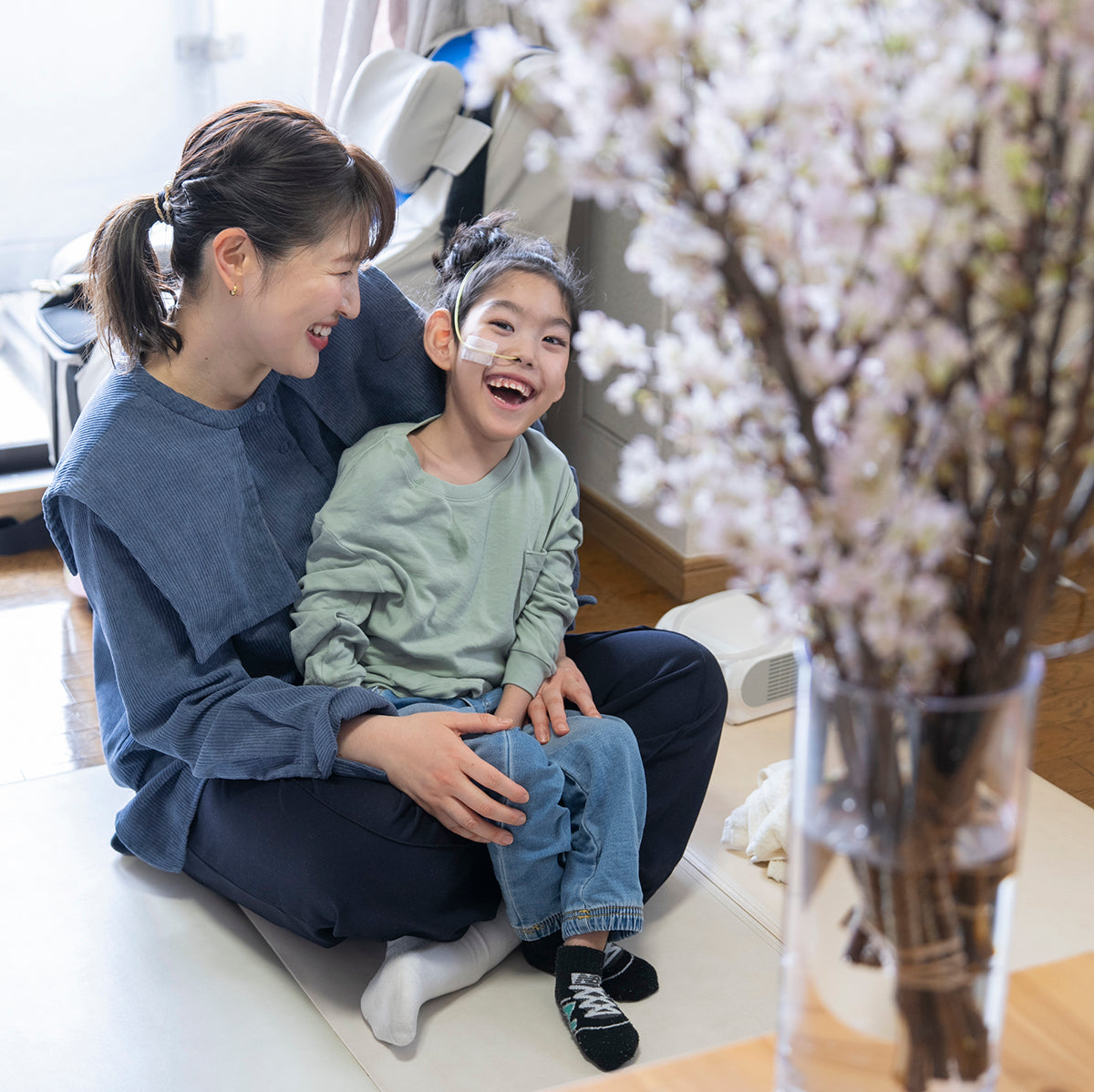 今年で3回目。外出のハードルが高い子ども達のために「おうちお花見」をプレゼント