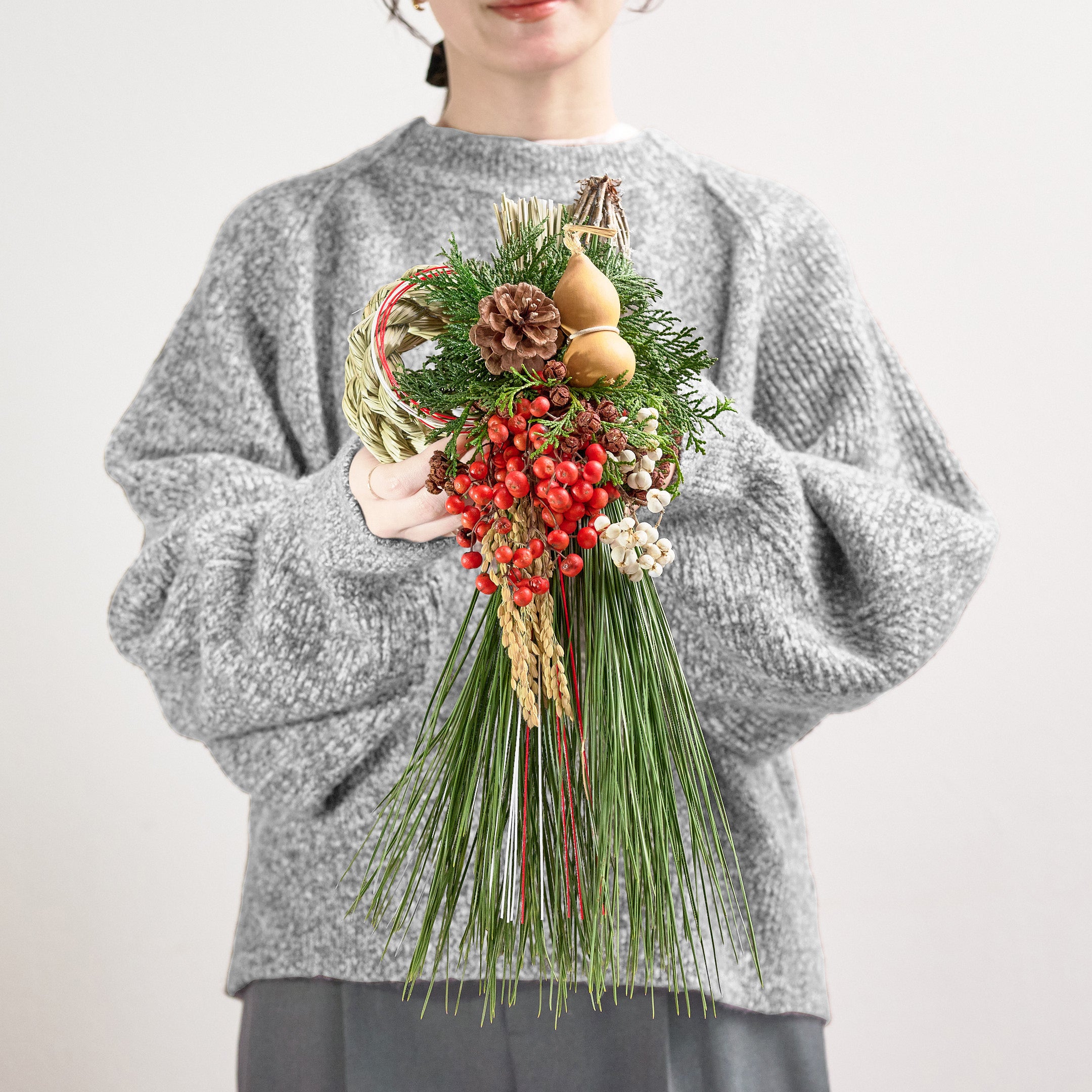 数量限定】冬の枝ものでつくったお正月飾り（生花）