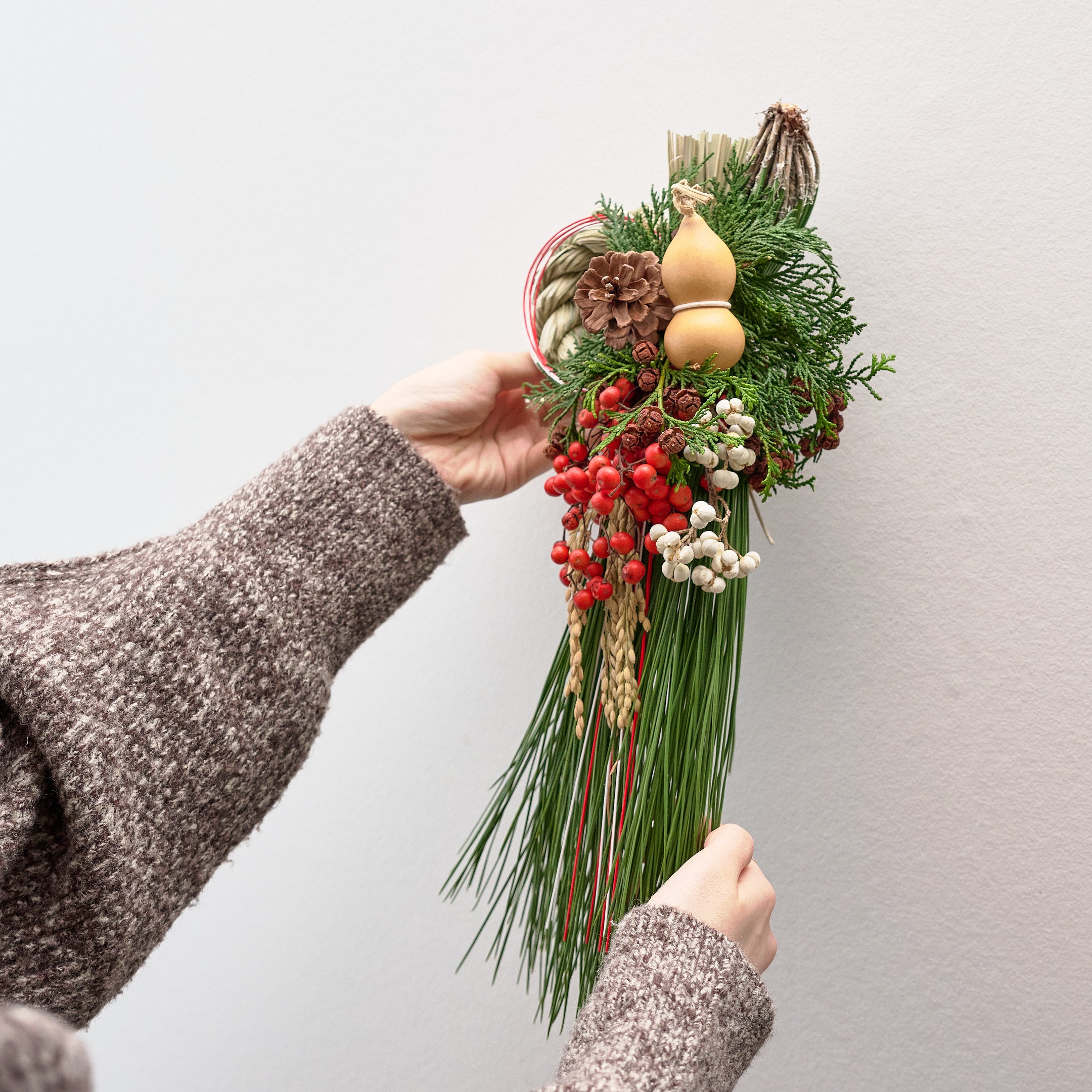 数量限定】冬の枝ものでつくったお正月飾り（生花）