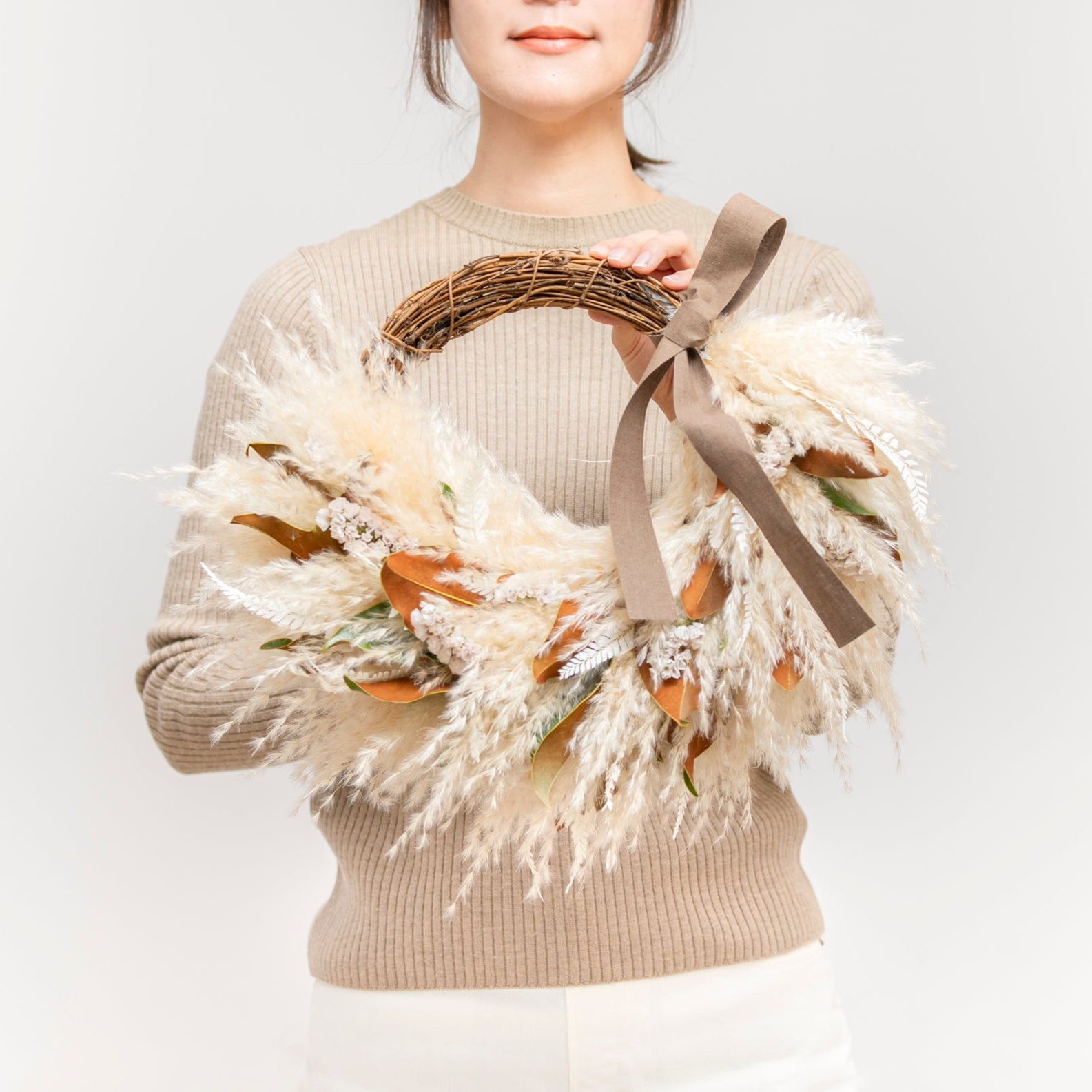 パンパスリース パンパスグラスリース【受注制作アイテム】 リース ドライ