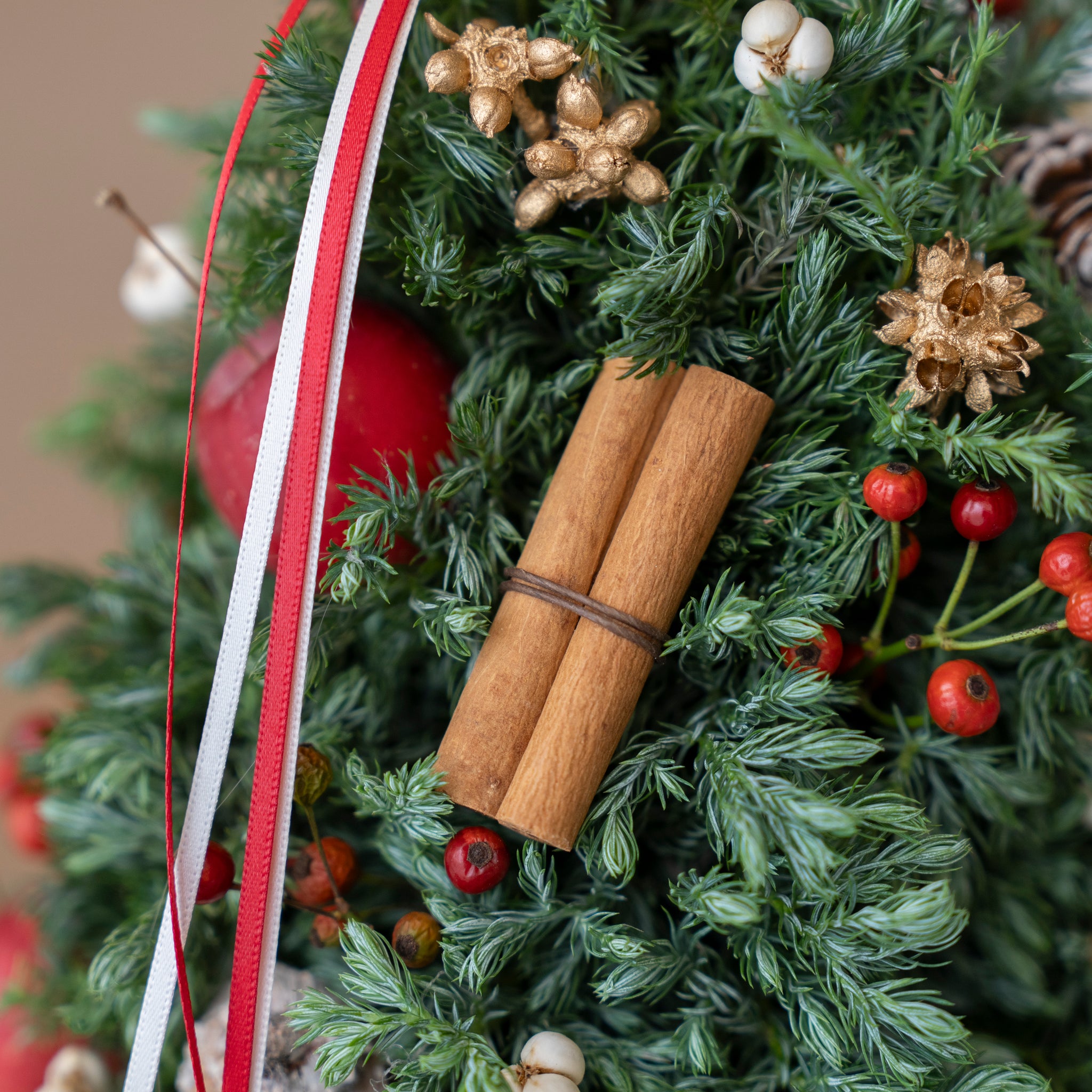 【受注販売】ナチュラル＆シックなスタンドミニツリー（生花）