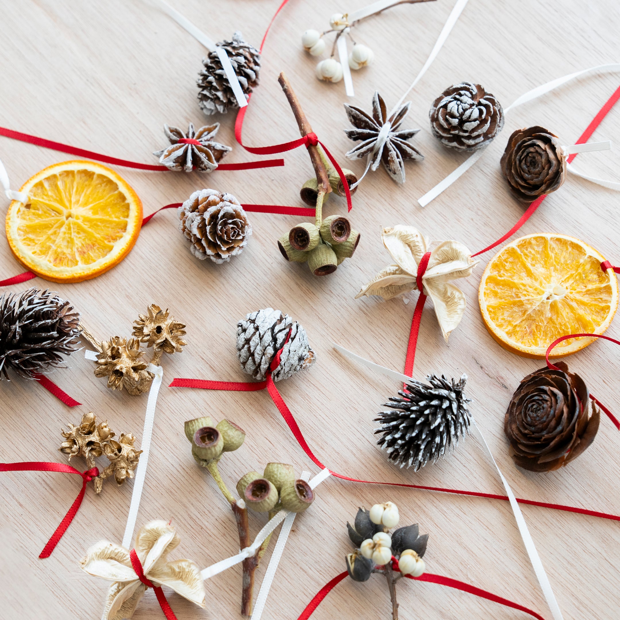 【受注販売】ナチュラルオーナメントセット ｜ ドライ素材を使ったツリー飾り