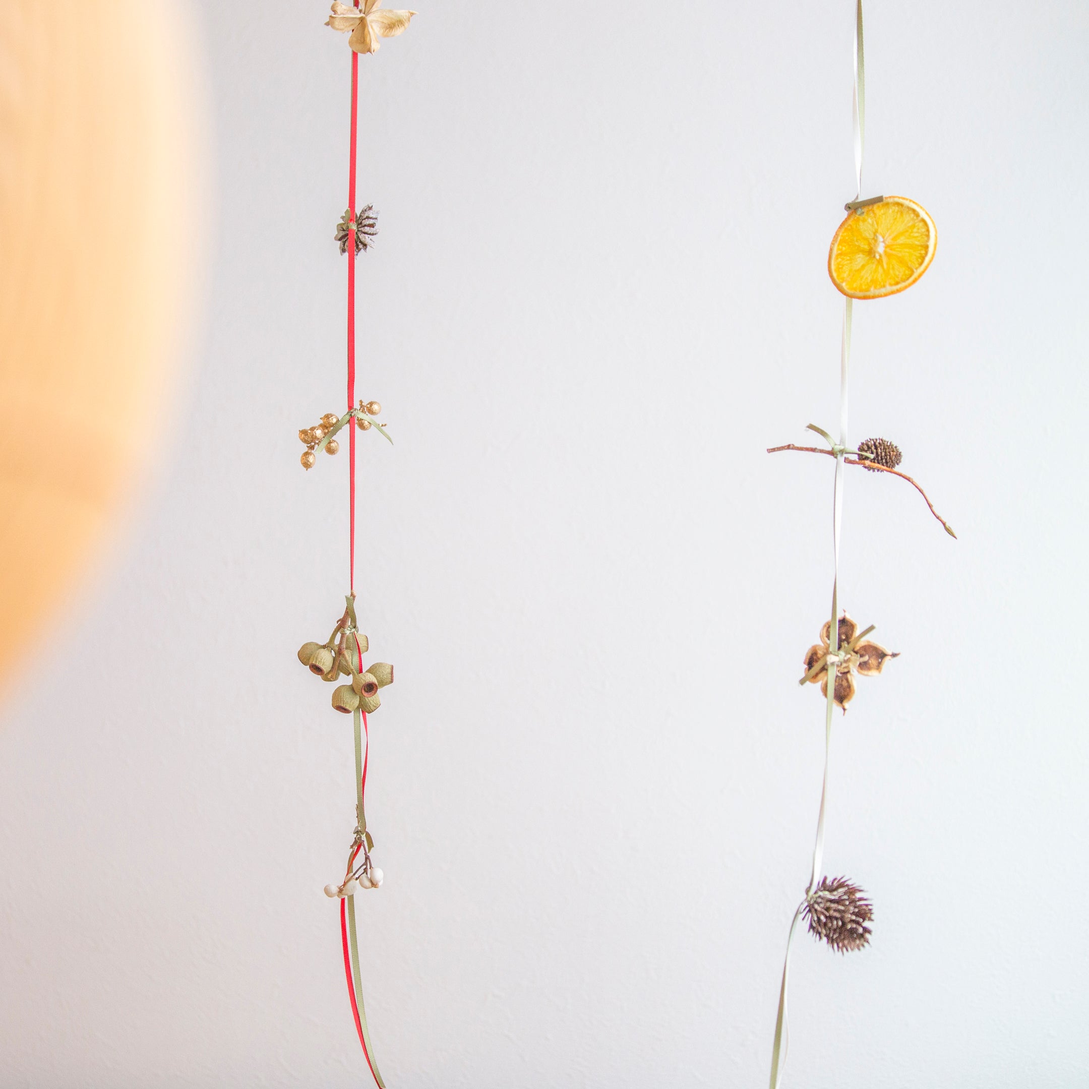 【受注販売】ドライ花材を結いつけたボタニカルガーランド