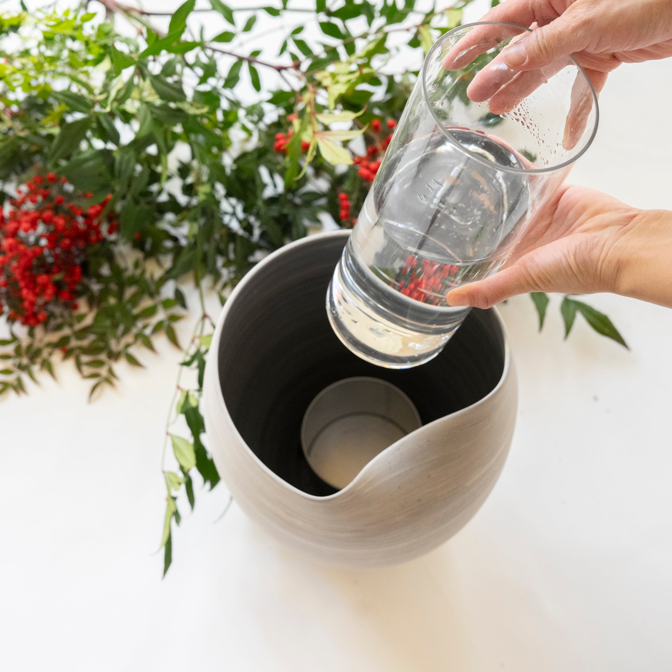 【先行販売】EDA POD ながれ ｜ 水替えしやすい壺型の枝もの花器