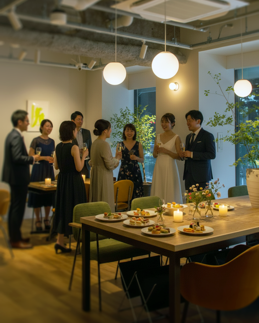 皆で賑やかに、結婚式などの二次会に