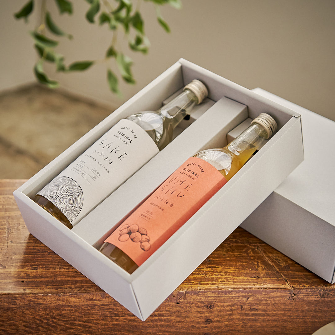 うつろうお酒ととろっと梅酒の2本セットのギフトボックス